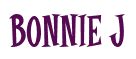Rendering "BONNIE J" using Cooper Latin