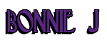 Rendering "BONNIE J" using Deco