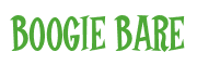 Rendering "BOOGIE BARE" using Cooper Latin