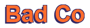 Rendering "Bad Co" using Arial Bold