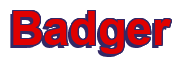 Rendering "Badger" using Arial Bold