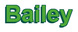 Rendering "Bailey" using Arial Bold