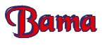 Rendering "Bama" using Black Chancery