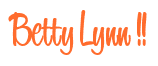 Rendering "Betty Lynn !!" using Bean Sprout