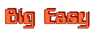 Rendering "Big Easy" using Computer Font