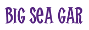 Rendering "Big Sea Gar" using Cooper Latin