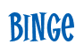 Rendering "Binge" using Cooper Latin