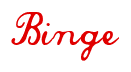 Rendering "Binge" using Commercial Script