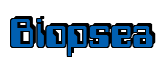 Rendering "Biopsea" using Computer Font