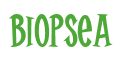 Rendering "Biopsea" using Cooper Latin
