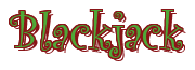 Rendering "Blackjack" using Curlz