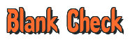 Rendering "Blank Check" using Callimarker