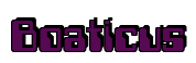 Rendering "Boaticus" using Computer Font