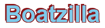 Rendering "Boatzilla" using Arial Bold