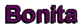 Rendering "Bonita" using Arial Bold