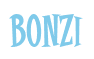 Rendering "Bonzi" using Cooper Latin