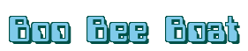 Rendering "Boo Bee Boat" using Computer Font