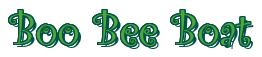 Rendering "Boo Bee Boat" using Curlz