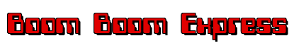 Rendering "Boom Boom Express" using Computer Font