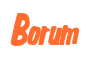 Rendering "Borum" using Big Nib