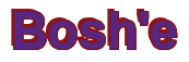 Rendering "Bosh'e" using Arial Bold