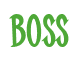 Rendering "Boss" using Cooper Latin