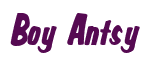 Rendering "Boy Antsy" using Big Nib