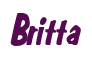 Rendering "Britta" using Big Nib