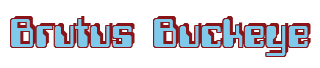 Rendering "Brutus Buckeye" using Computer Font
