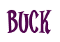 Rendering "Buck" using Cooper Latin