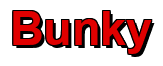 Rendering "Bunky" using Arial Bold
