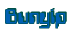 Rendering "Bunyip" using Computer Font
