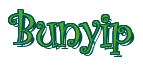 Rendering "Bunyip" using Curlz