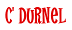 Rendering "C' Durnel" using Cooper Latin