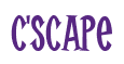 Rendering "C'scape" using Cooper Latin