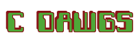 Rendering "C DAWGS" using Computer Font