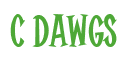 Rendering "C DAWGS" using Cooper Latin