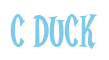 Rendering "C DUCK" using Cooper Latin