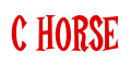 Rendering "C HORSE" using Cooper Latin