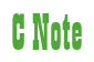 Rendering "C Note" using Bill Board