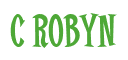 Rendering "C Robyn" using Cooper Latin