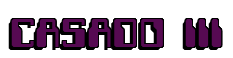 Rendering "CASADO III" using Computer Font