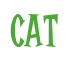 Rendering "CAT" using Cooper Latin