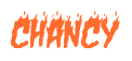 Rendering "CHANCY" using Charred BBQ