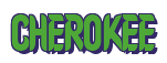 Rendering "CHEROKEE" using Callimarker