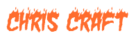 Rendering "CHRIS CRAFT" using Charred BBQ