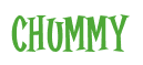 Rendering "CHUMMY" using Cooper Latin