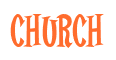 Rendering "CHURCH" using Cooper Latin