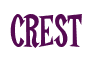 Rendering "CREST" using Cooper Latin
