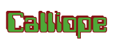 Rendering "Calliope" using Computer Font